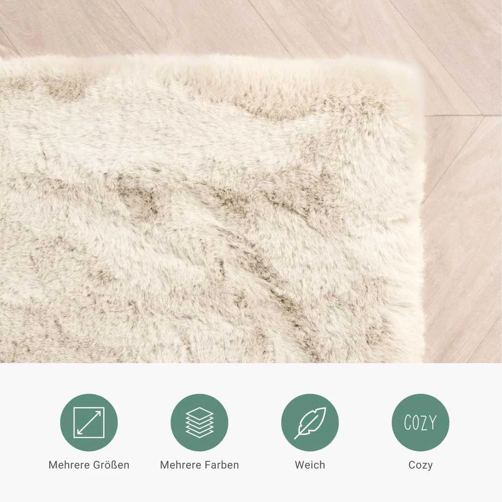 Fraai Home Living FRAAI namų ilgo plauko kilimas Comfy Supreme kreminės spalvos, 80 × 150 cm, poliesteris