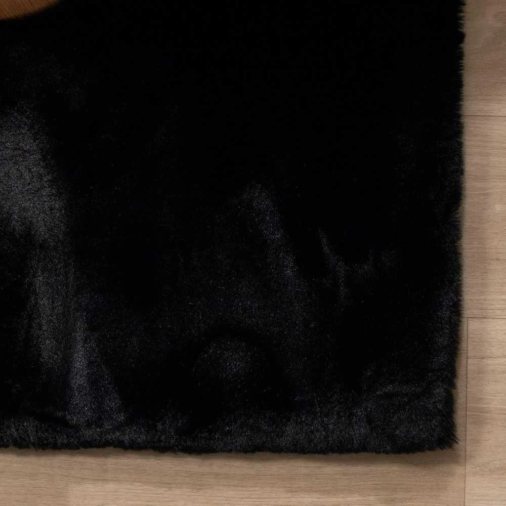 Fraai Home Living FRAAI poliesterinis kilimas 80 × 150 cm, juodos spalvos, Comfy Supreme