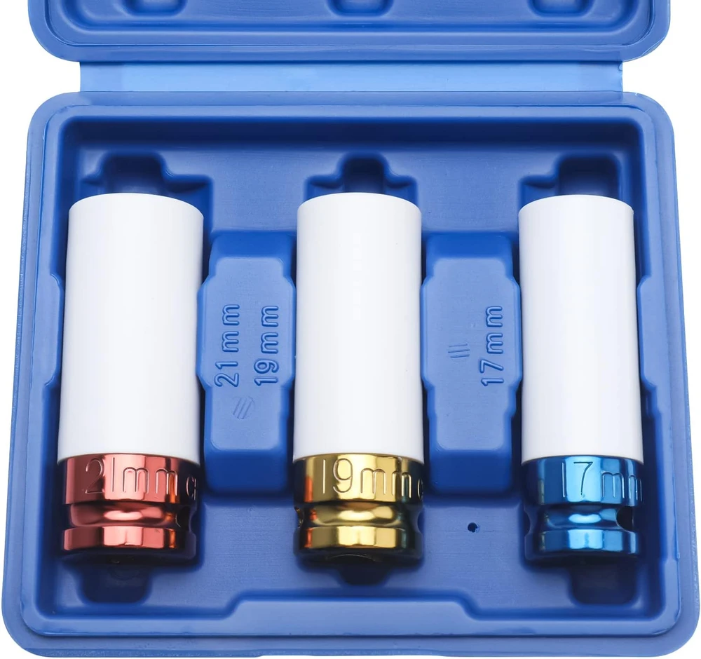FreeTec smūginių galvučių rinkinys 1/2 col., 17, 19 ir 21 mm, FT0012_SML
