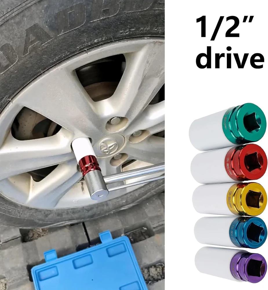 FreeTec smūginių ratų galvučių rinkinys 1/2 colio, 15–22 mm, 5 vnt., FT0064