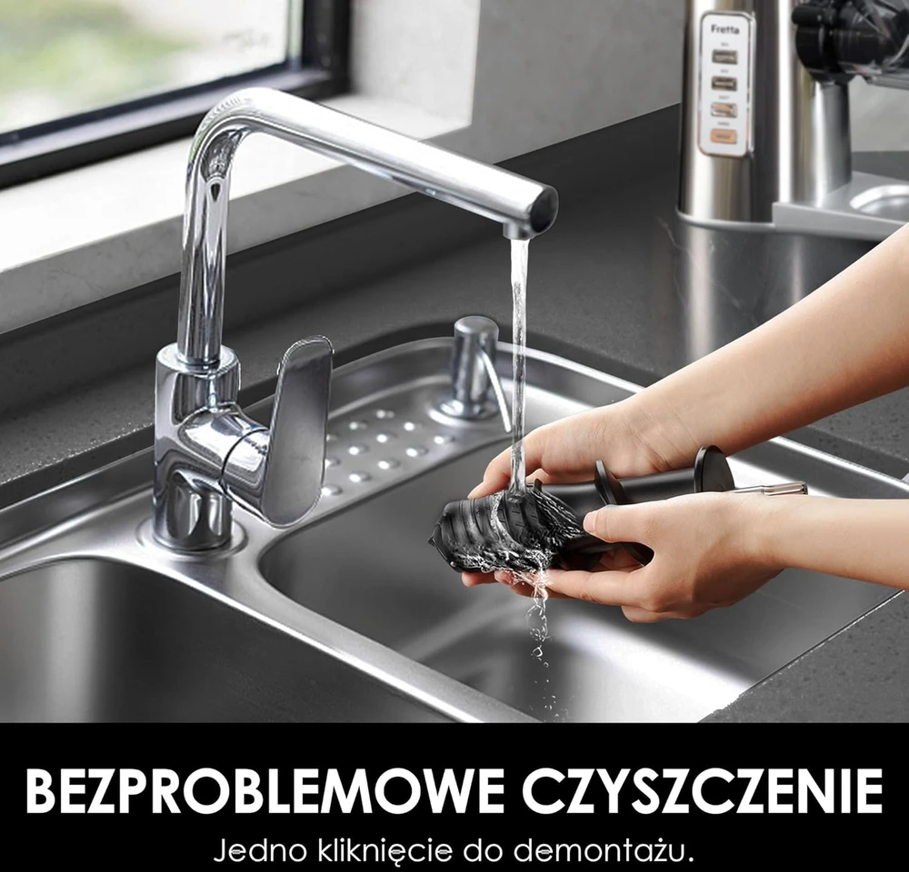 Fretta lėtaeigė sulčiaspaudė, nerūdijantis plienas, be BPA, 76 mm anga, 200 W, F3000