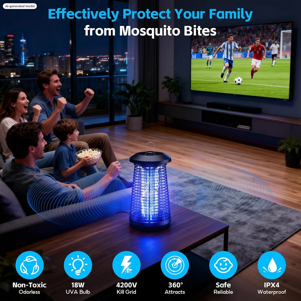 FunGeneTEC elektrinė vabzdžių naikinimo lempa 20 W 4200 V LED JYMN-229