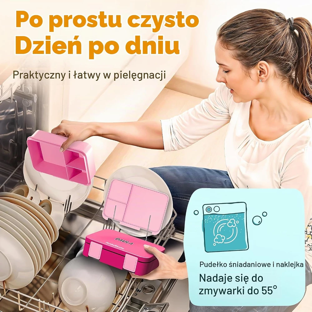 Funkelfuchs vaikiška pietų dėžutė su skyreliais, 950 ml, rožinė, LUMI