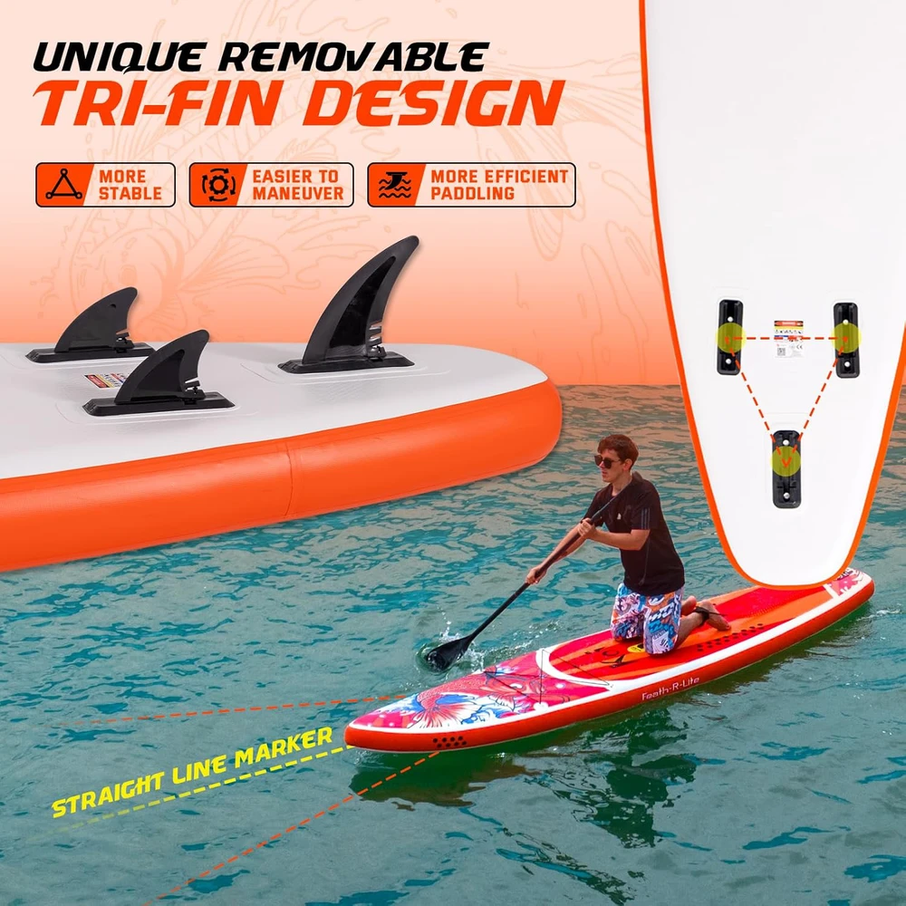 FunWater pripučiama irklentė su irklo, kuprinės ir priedų rinkiniu, 3.5 m ilgio, raudona