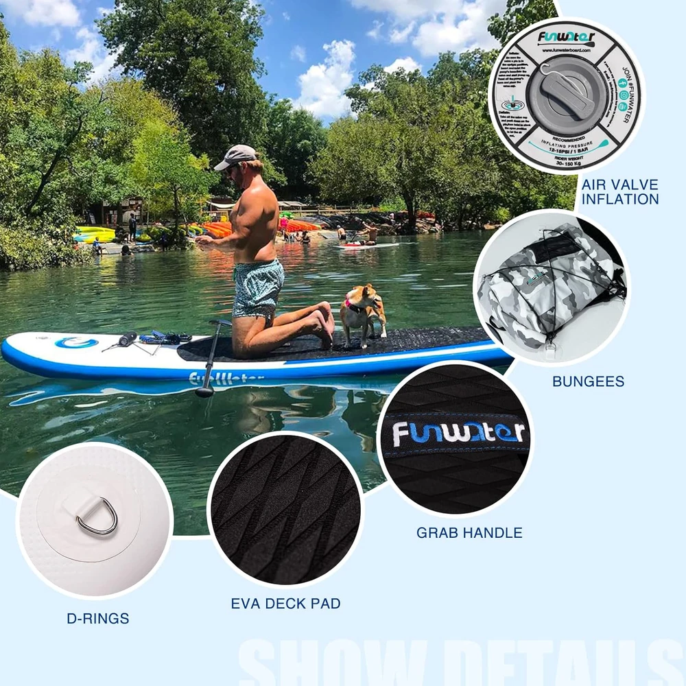 FunWater SUP irklentė SUPFW01A (mėlyna)