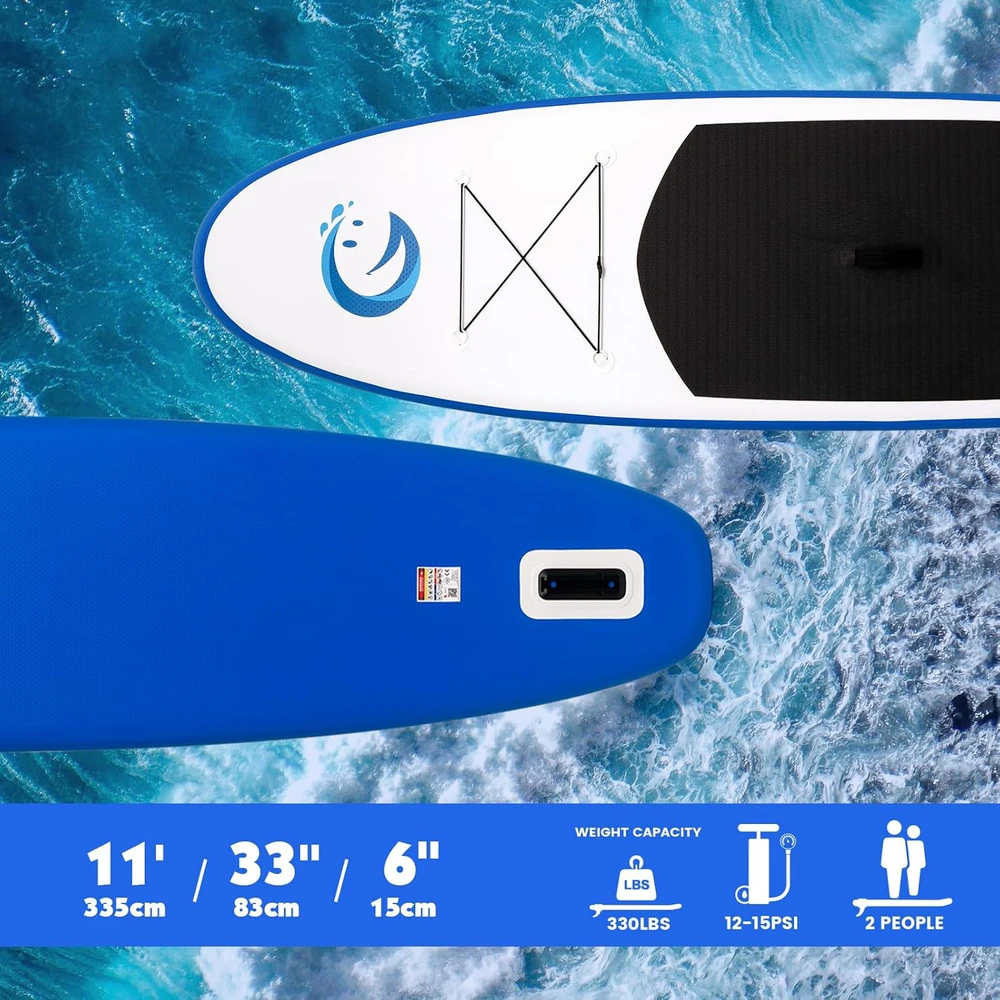 FunWater pripučiama SUP irklenčių lenta, 335x83x15 cm, 200 kg, su įranga, SUPFW01E