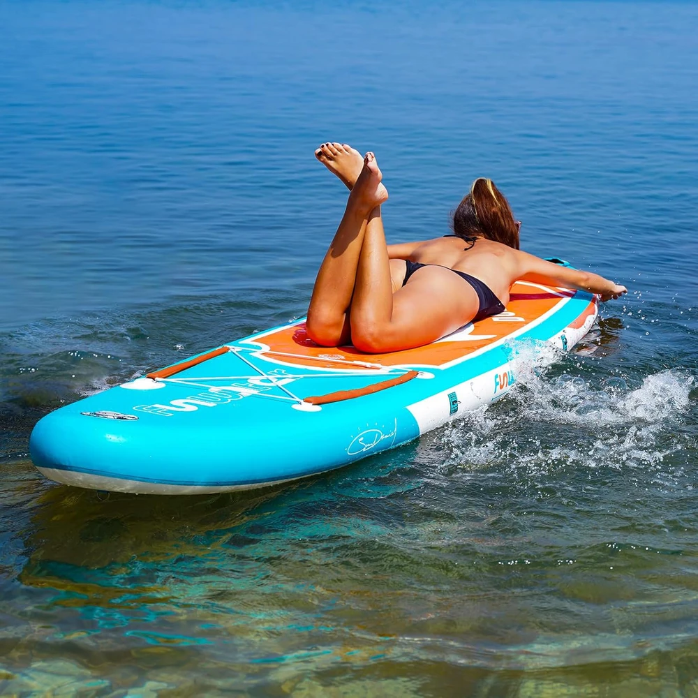FunWater pripučiama SUP lenta, PVC, 3.2 m x 0.83 m, 15 cm storio, mėlyna, SUPFW08C
