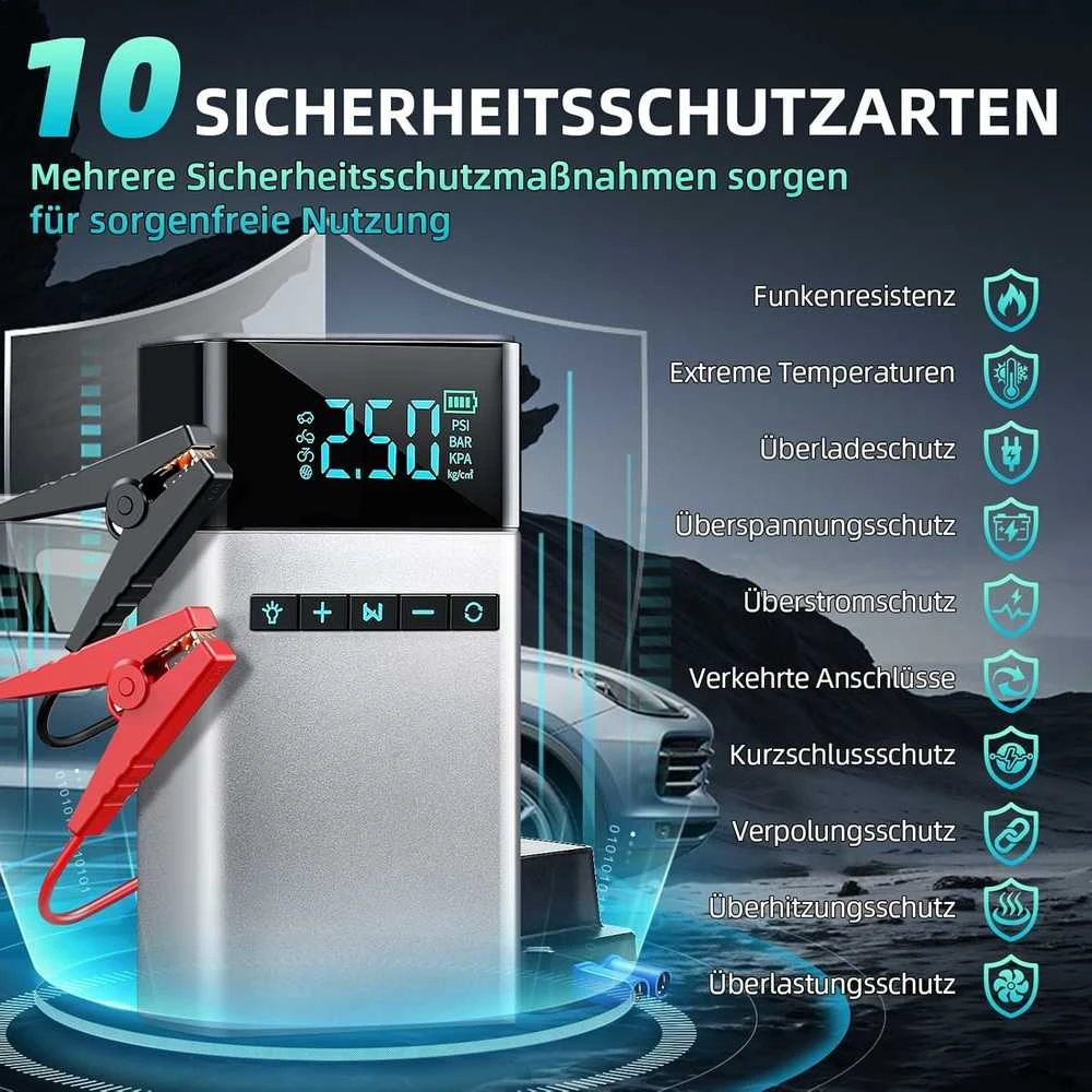 Fuqiduo Automobilio užvedimo įrenginys su oro kompresoriumi