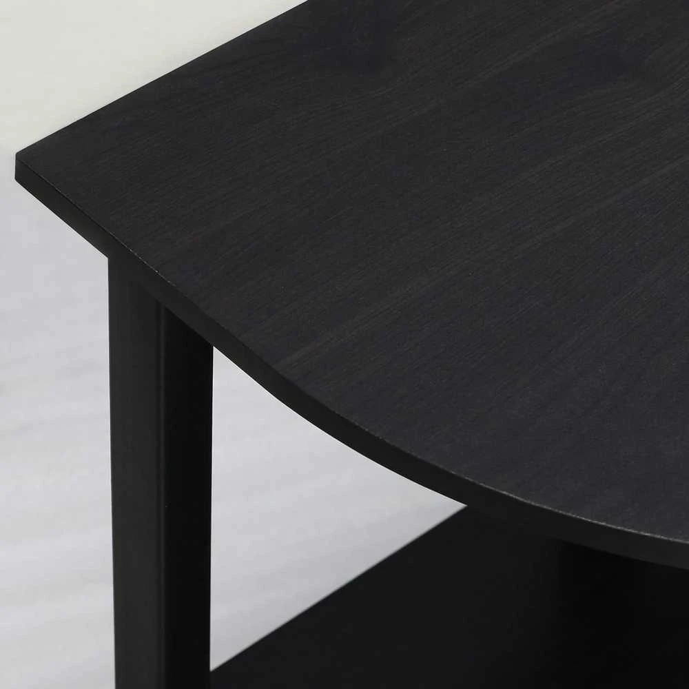 Furinno kampinė TV spintelė, medžio ir plastiko konstrukcija, 106,7 × 57,4 × 39,4 cm, espresso/juoda, 15116EX