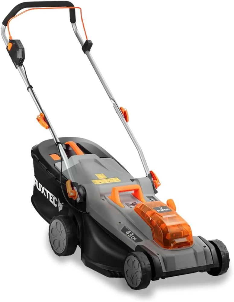 FUXTEC akumuliatorinė vejapjovė 40 V, 43 cm pjovimo plotis, reguliuojamas aukštis, FX-E2RM43SET
