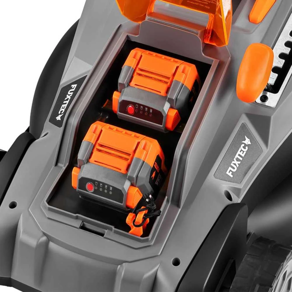 Fuxtec akumuliatorinė vejapjovė 40V 37 cm pjovimo plotis, reguliuojamas aukštis, FX-E2RM37SET
