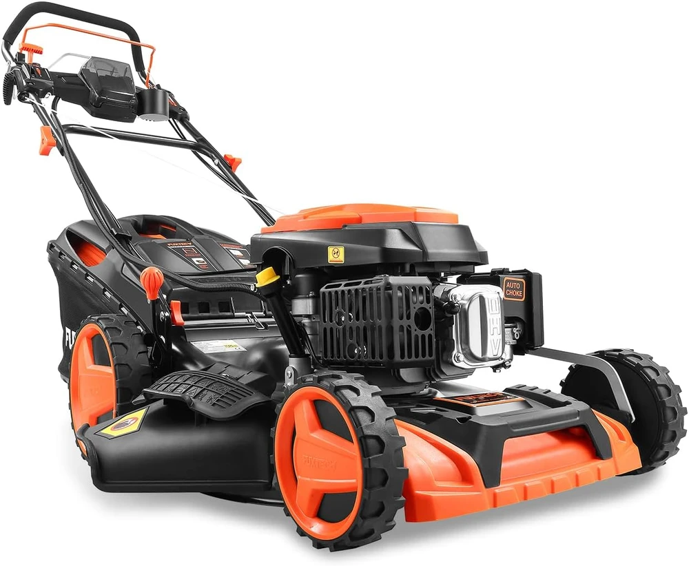 Fuxtec benzininė vejapjovė 4-in-1, 6 AG, 4.4 kW, 51 cm pjovimo plotis, elektrinis starteris FX-RM5196eSPRO