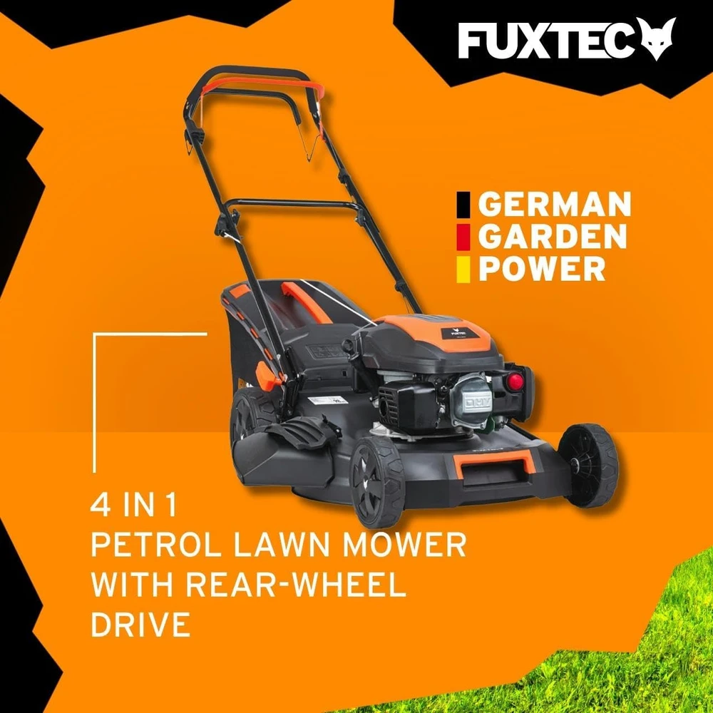 Fuxtec benzininė vejapjovė 4in1, 2,9 kW, 51 cm pjovimo plotis, galinis pavaras, FX-RM5170