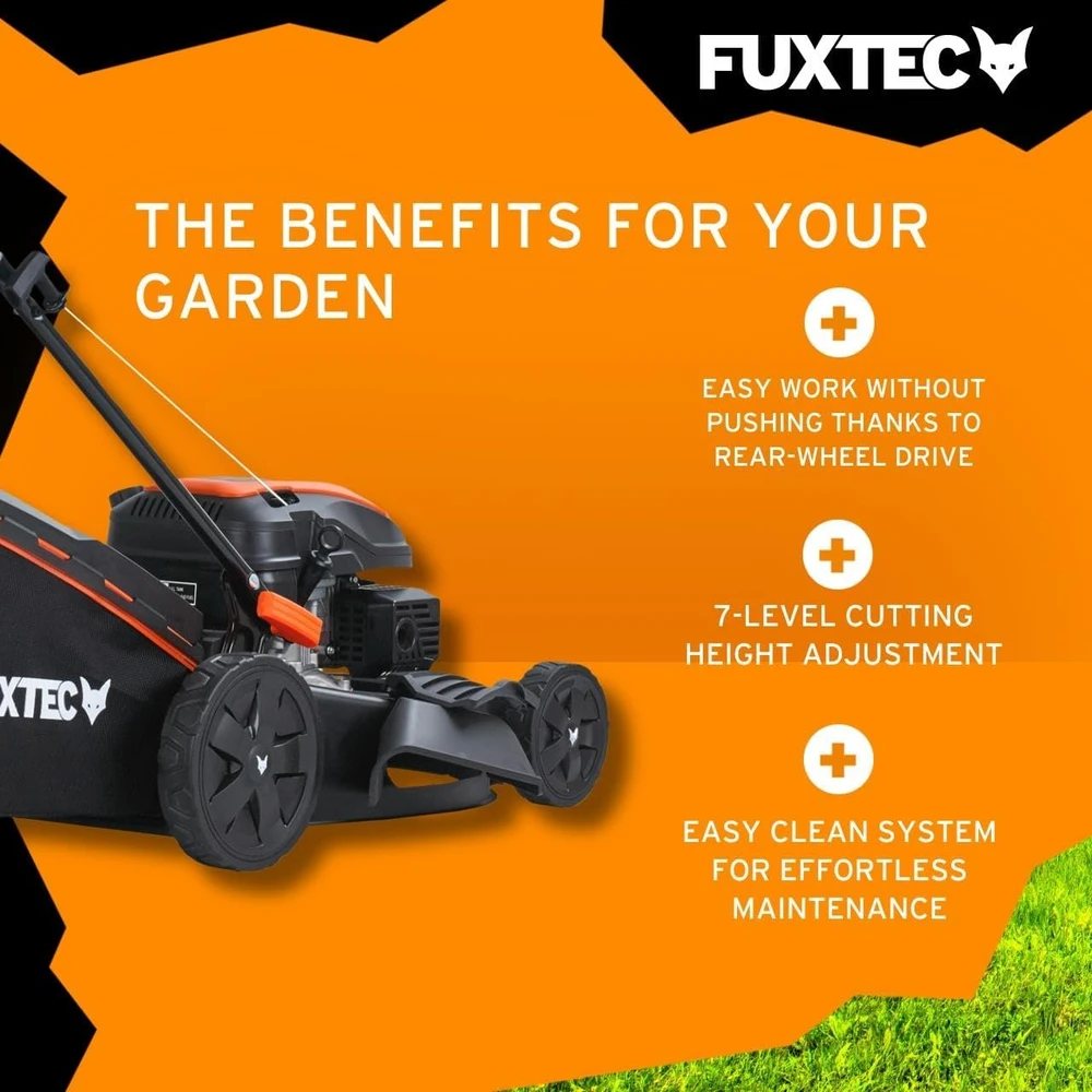 Fuxtec benzininė vejapjovė 4in1, 2,9 kW, 51 cm pjovimo plotis, galinis pavaras, FX-RM5170