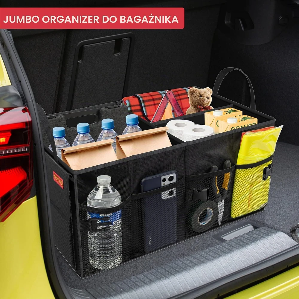 GADLANE automobilio bagažinės organizatorius, sulankstomas, nailoninis, 50 × 38 × 26 cm, GLLBO01