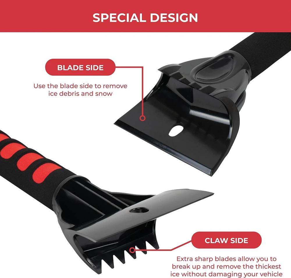 GADLANE automobilio langų ledo grandiklis su ilga rankena, 2 vnt., 24 cm, GLIS2