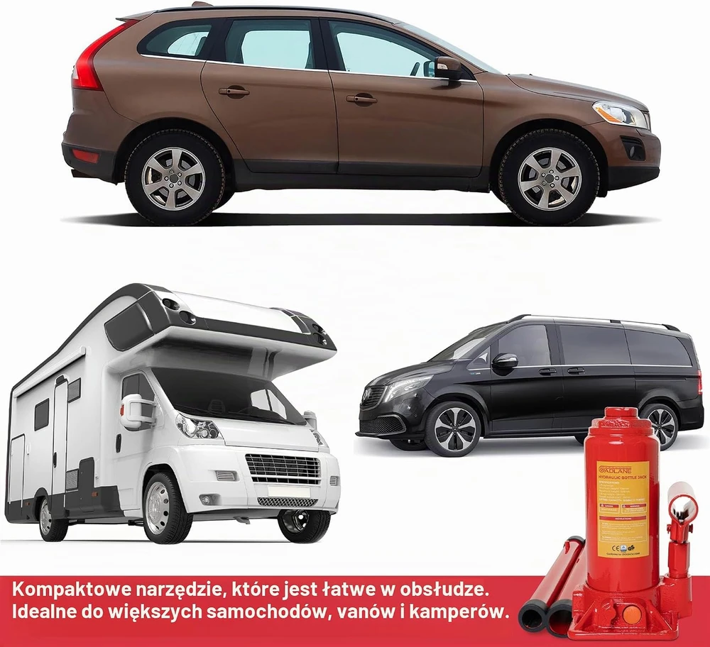 GADLANE hidraulinis butelinis keltuvas automobiliui 2 t, 158–319 mm, GL1126