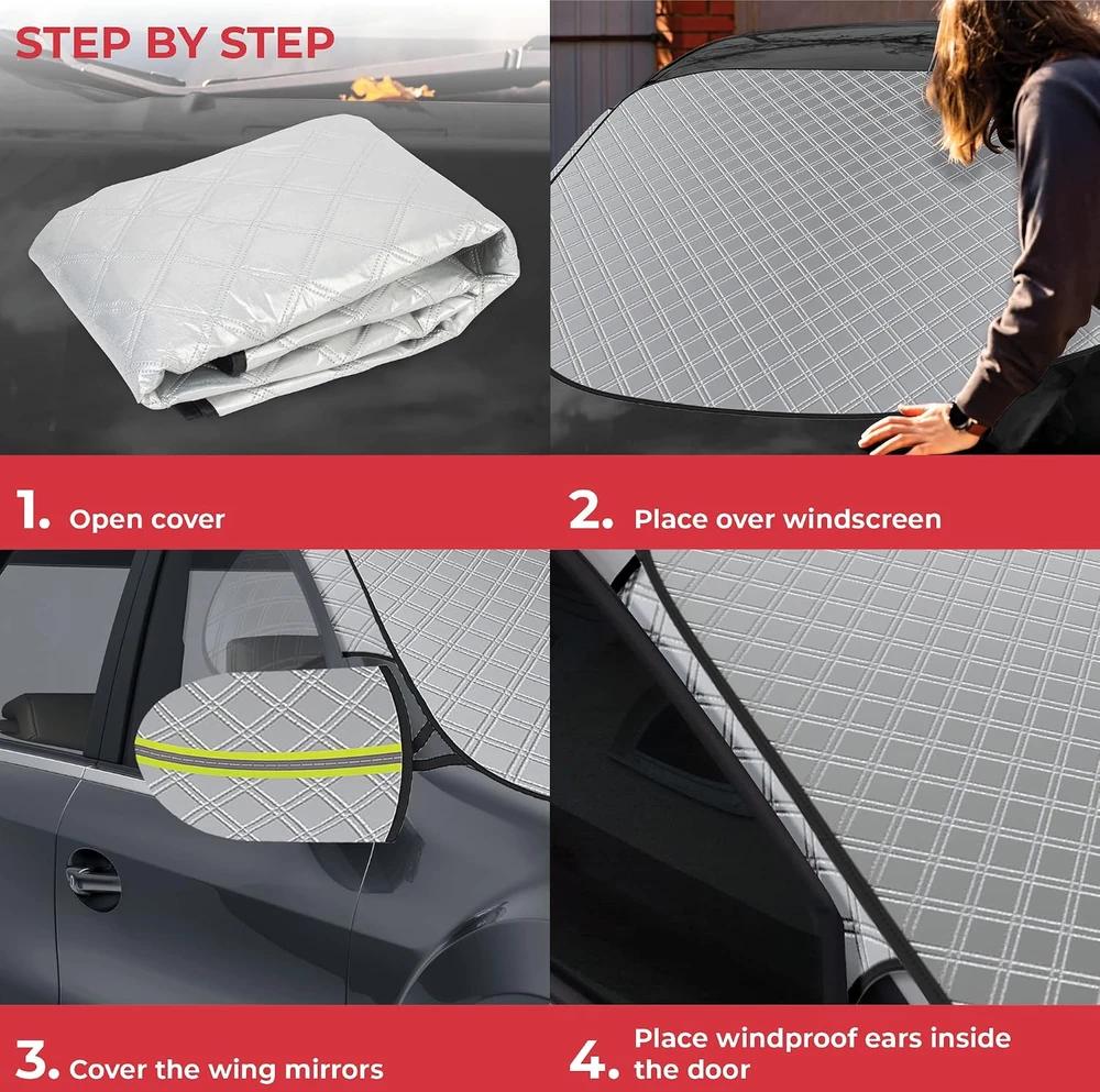 GADLANE magnetinė automobilio priekinio stiklo apsauga nuo šalčio ir sniego 153 x 127 cm GLMWCL