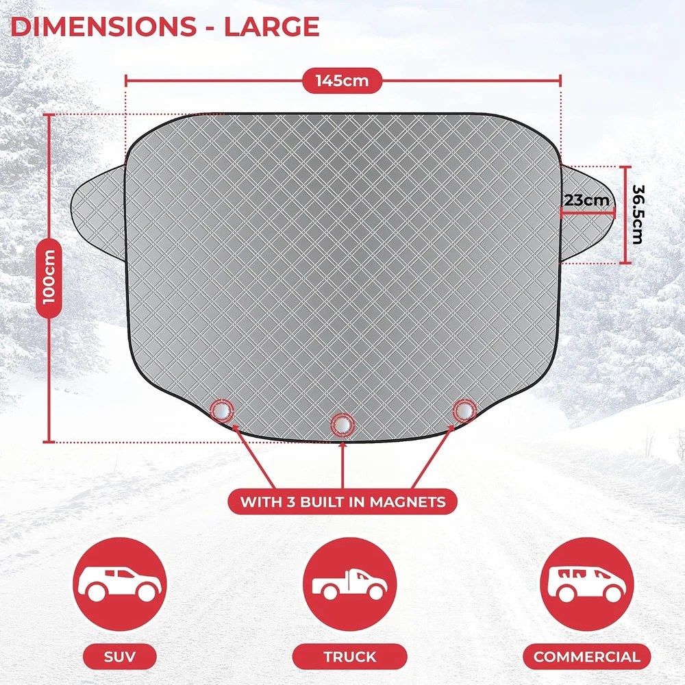 GADLANE magnetinis automobilio priekinio stiklo uždangalas 145 × 100 cm GL1493