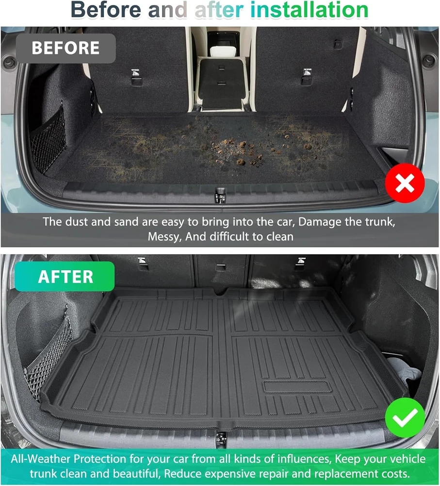 GAFAT bagažinės kilimėlis BMW X1 ir iX1 U11 2022–2026, sulankstomas TPE, 3 cm kraštas