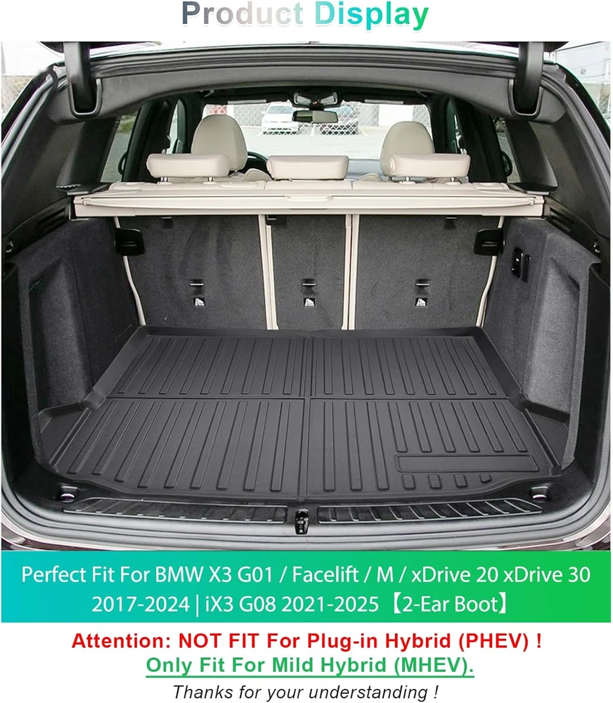 GAFAT bagažinės kilimėlis BMW X3 G45 MHEV 2025–2027, TPE