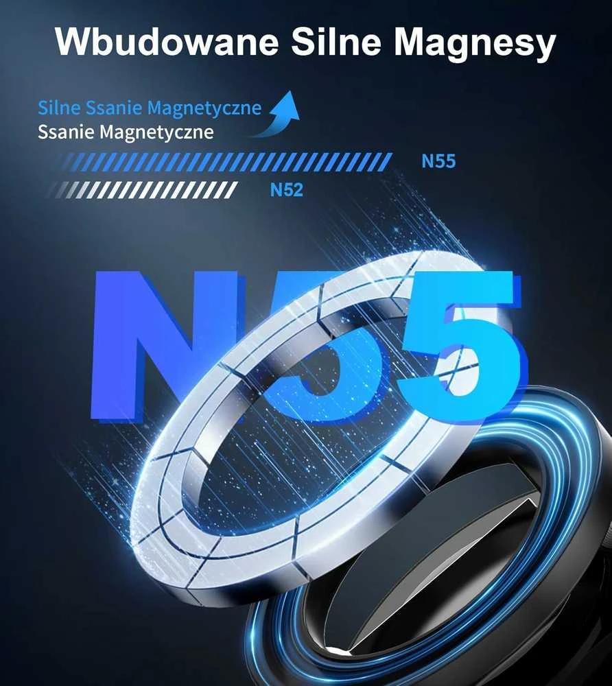 Gahenwo magnetinis automobilinis telefono laikiklis su Magsafe, sulankstomas 360°