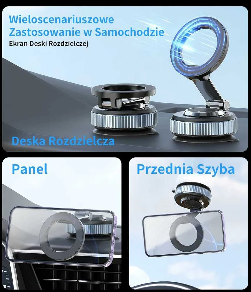 Gahenwo magnetinis automobilinis telefono laikiklis su Magsafe, sulankstomas 360°
