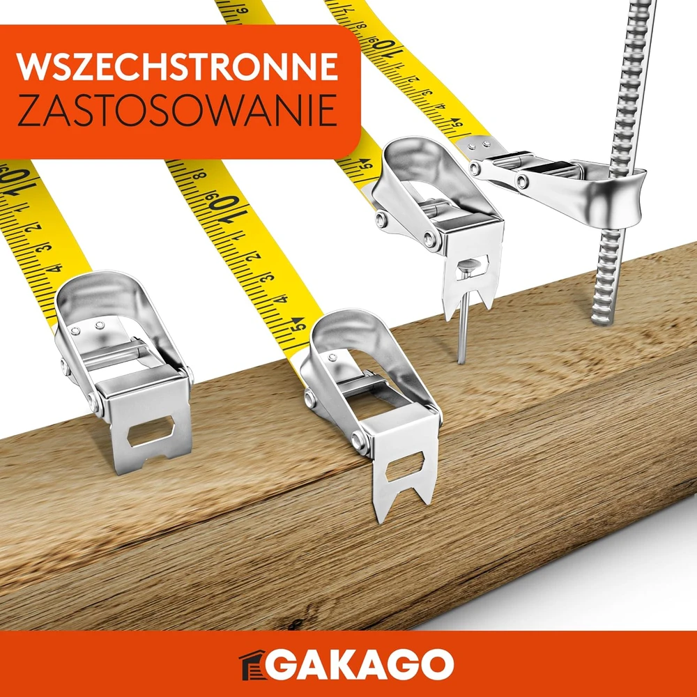 Gakago 30 m matavimo juosta su 3:1 pavaros mechanizmu ir svirtiniu fiksatoriumi