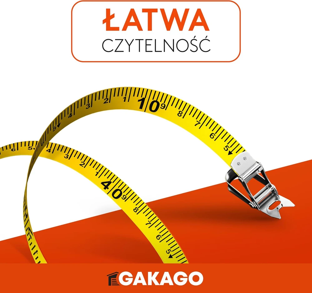 Gakago 30 m matavimo juosta su 3:1 pavaros mechanizmu ir svirtiniu fiksatoriumi