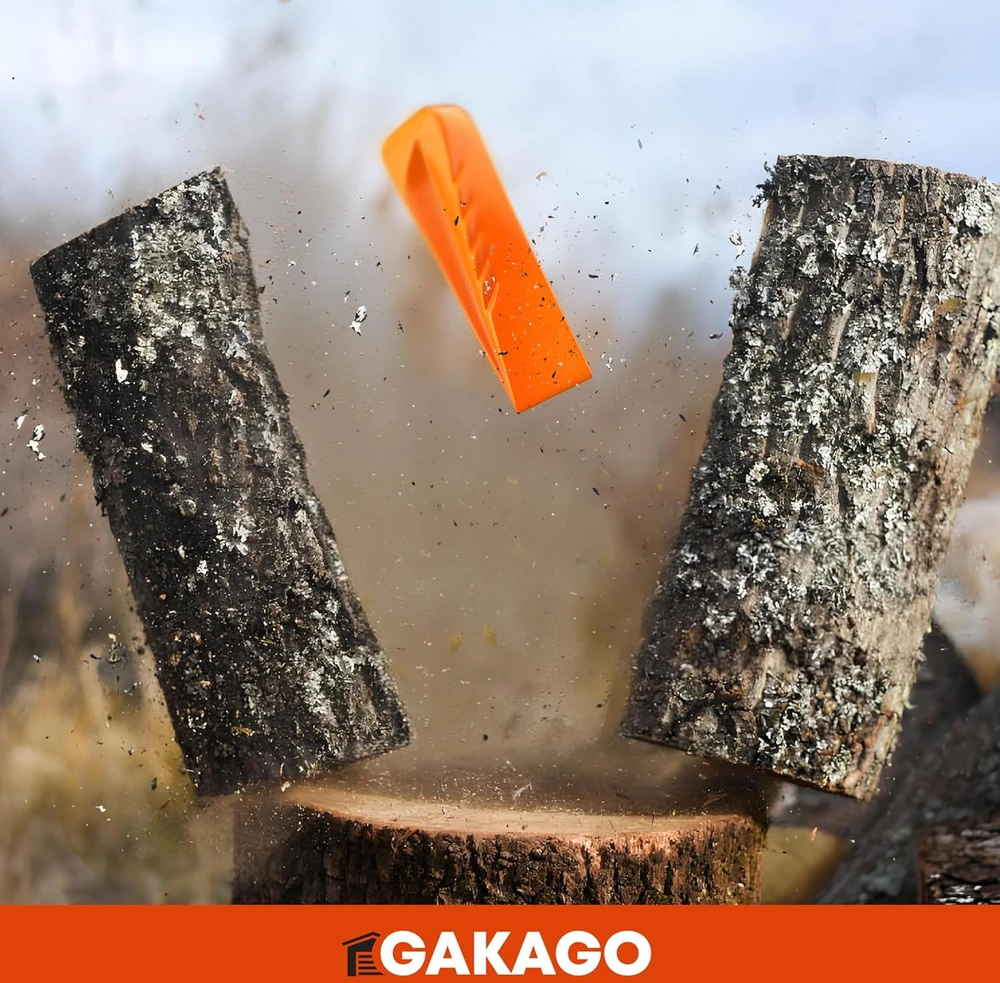 Gakago obrotinis skaldymo pleištas iš grūdintos plieninės masės, signalinė oranžinė, 1.78 kg