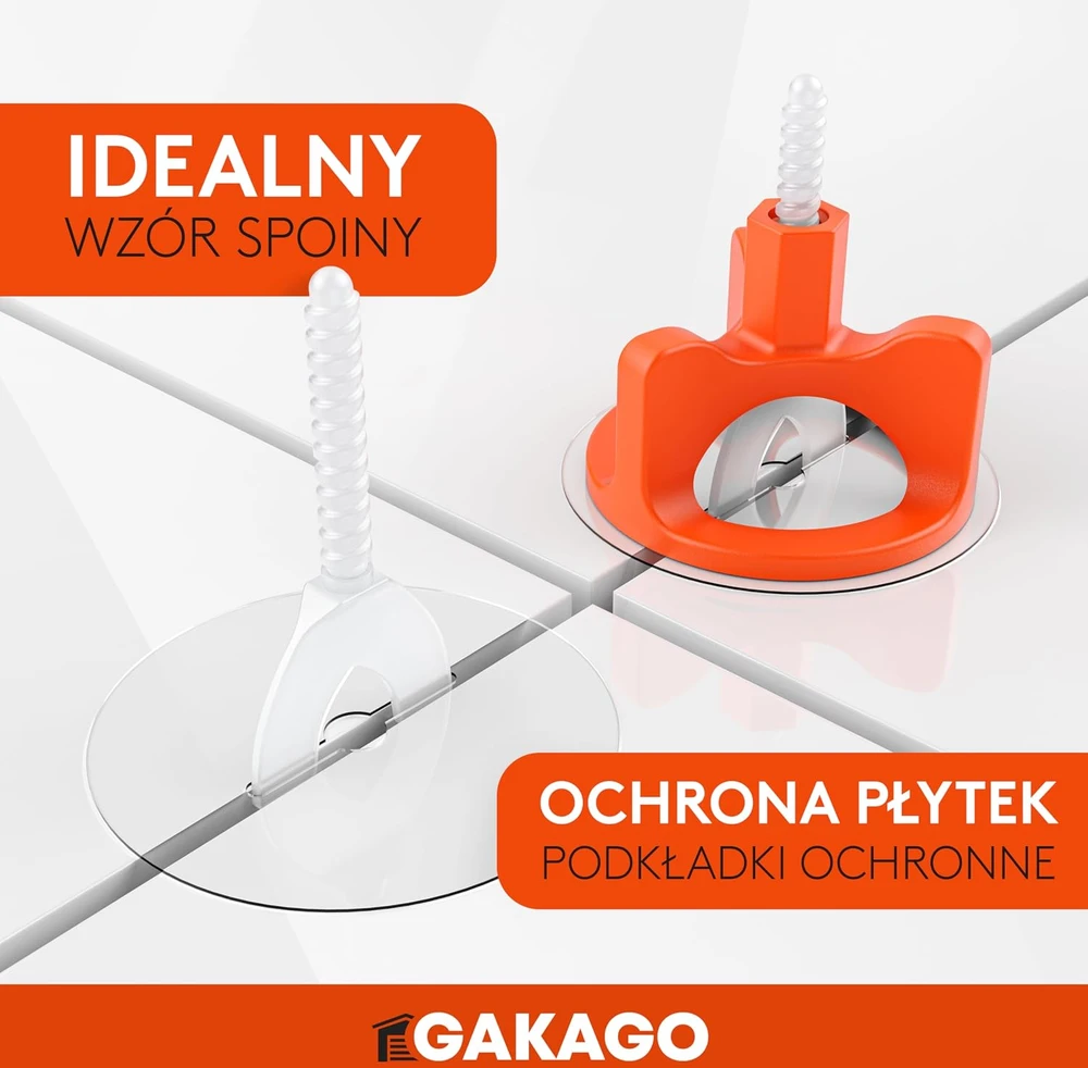Gakago plytelių lyginimo sistema 300 dalių, 2 mm siūlėms, 3–18 mm plytelėms
