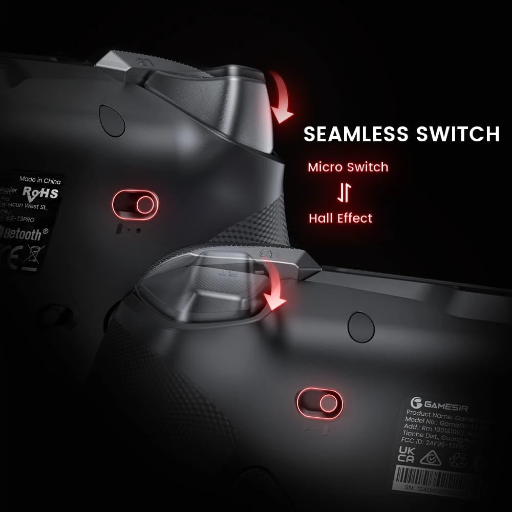 „GameSir T3 Bundle“ belaidis valdiklis „Tarantula Pro“ su įkrovimo stotele (juodas)