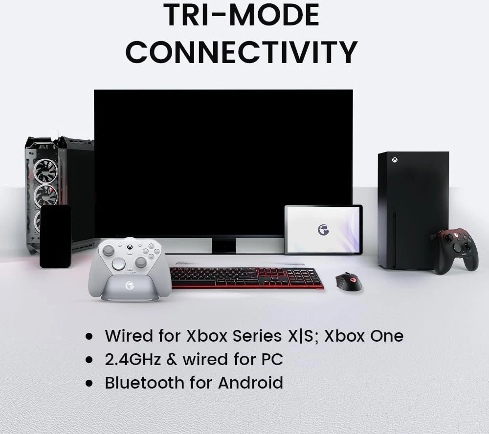 „GameSir G7 Pro“ universalus „Bluetooth“ žaidimų valdiklis „XBOX“ serijos „X/S“ / „One“ baltoms sistemoms