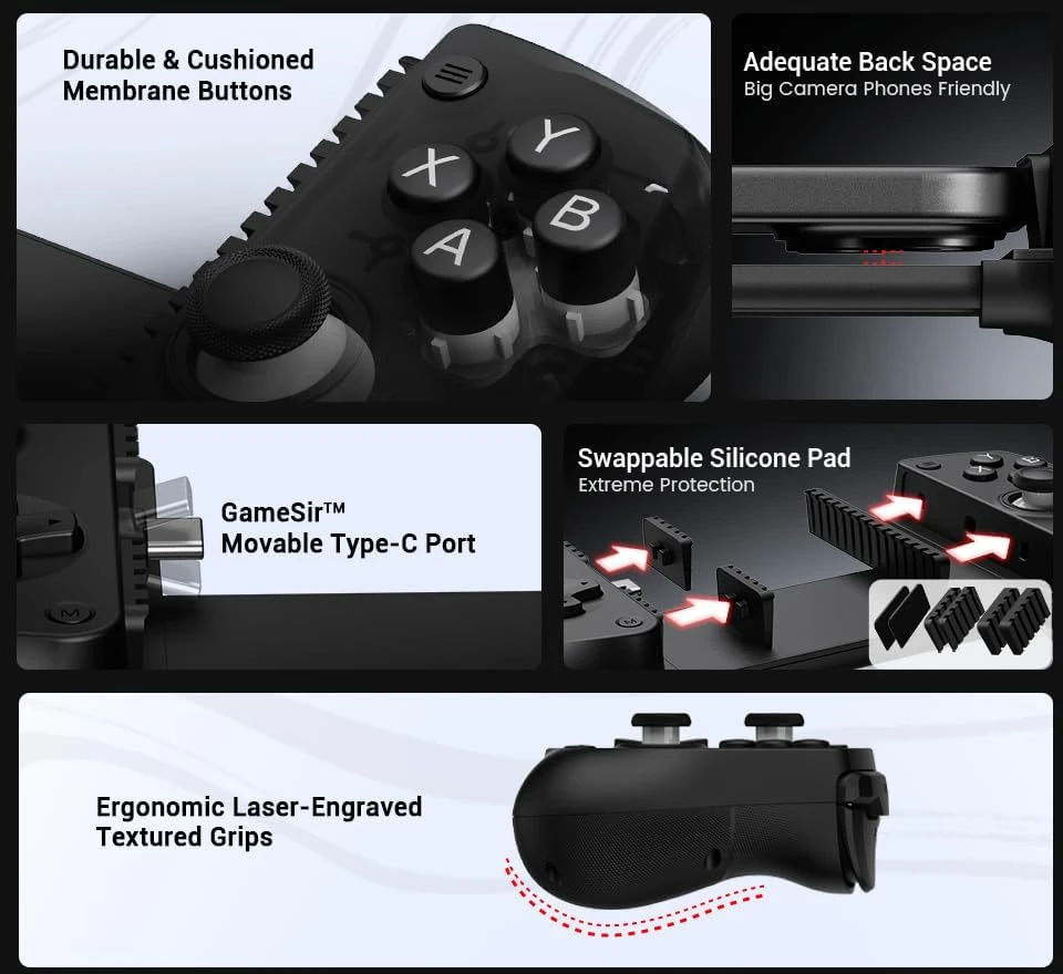 Gamesir GamesSir X5 Lite BK Mobile Controller juodos spalvos