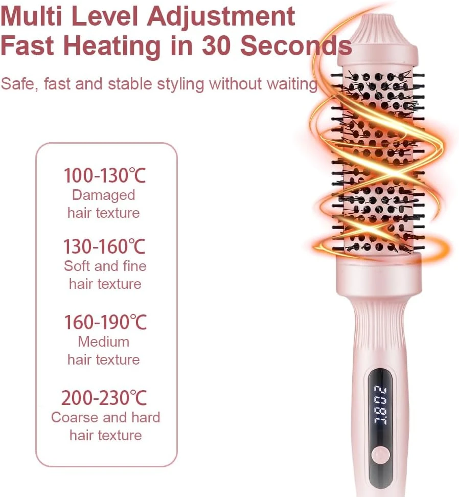 Gaogodot 3-in-1 terminis plaukų šepetys 38 mm, 60 W, 160–230 °C, Yuyue0073-M