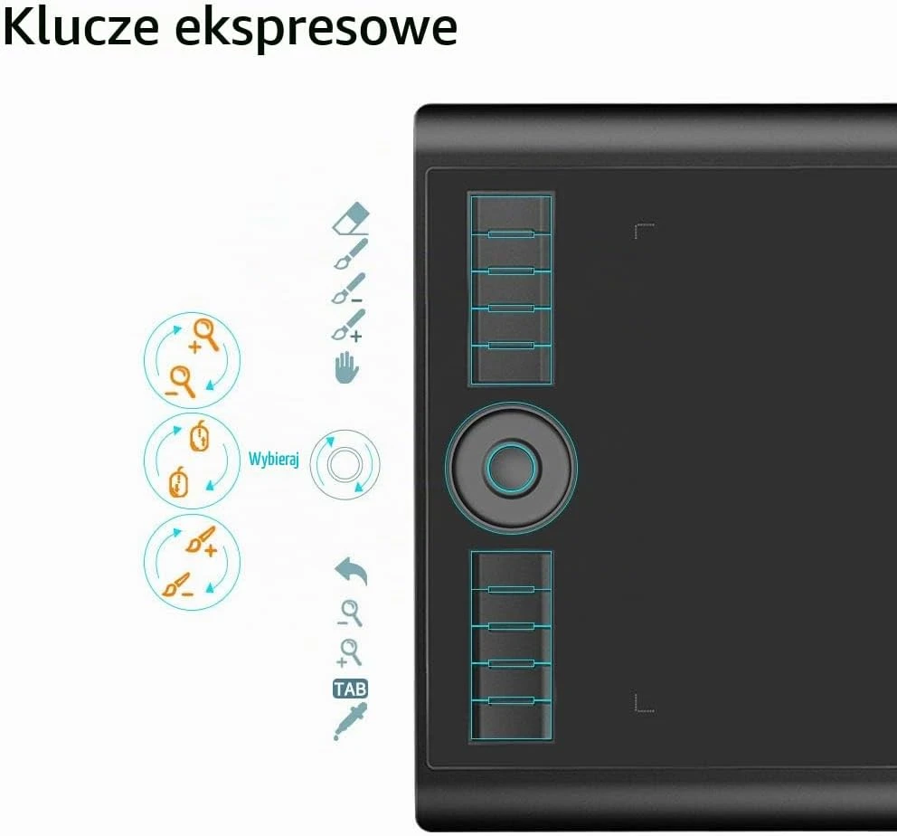 GAOMON grafinė planšetė M10K PRO 10 x 6,25 col., 8192 slėgio lygių