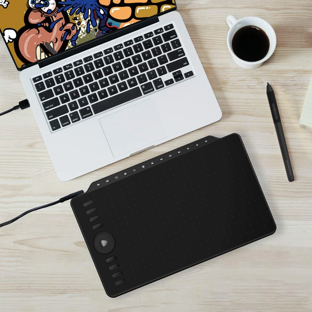 GAOMON grafinis planšetinis kompiuteris M1220 su 8192 lygių rašikliu ir USB-C