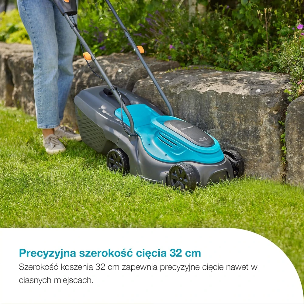 Gardena akumuliatorinė vejapjovė 32 cm, reguliuojamas aukštis, EasyMax 32/18 V Solo