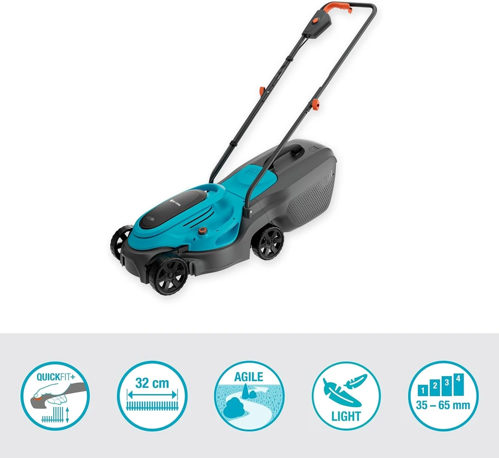 Gardena akumuliatorinė vejapjovė 32 cm, reguliuojamas aukštis, EasyMax 32/18 V Solo