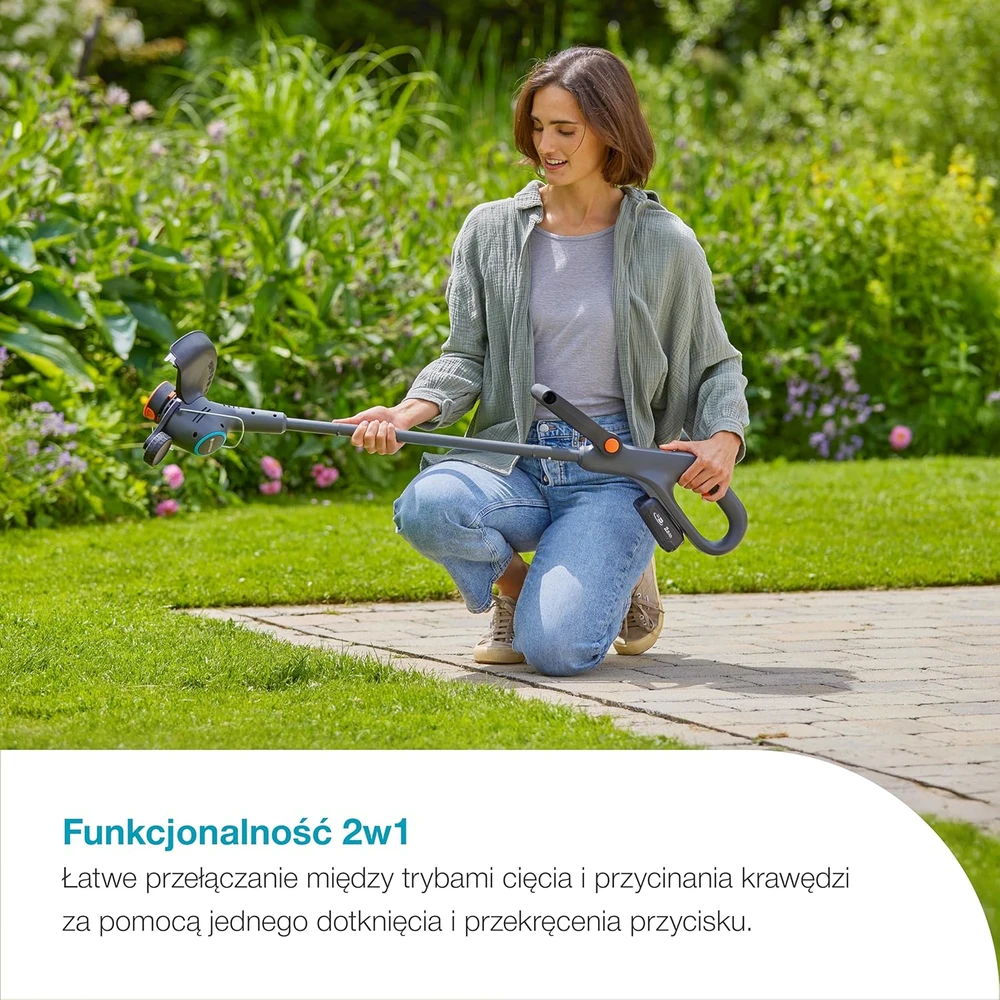 Gardena EasyTrim 25 18V akumuliatorinės žoliapjovės komplektas su 18V P4A baterija 2.0 Ah
