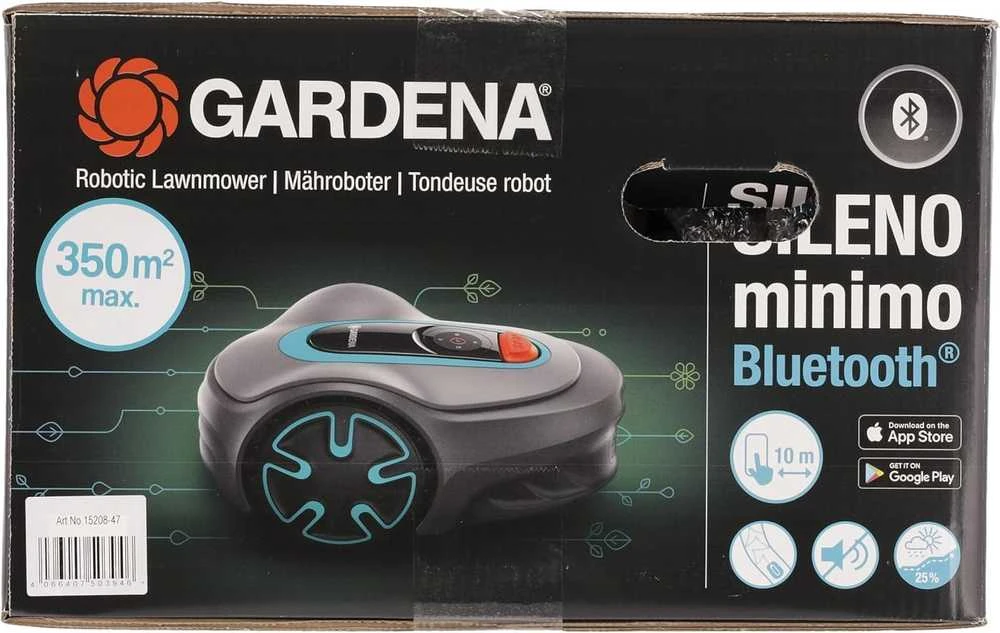 Gardena robotinė vejapjovė SILENO minimo 350, baterinė, pjovimo aukštis 20–45 mm, 15208-47