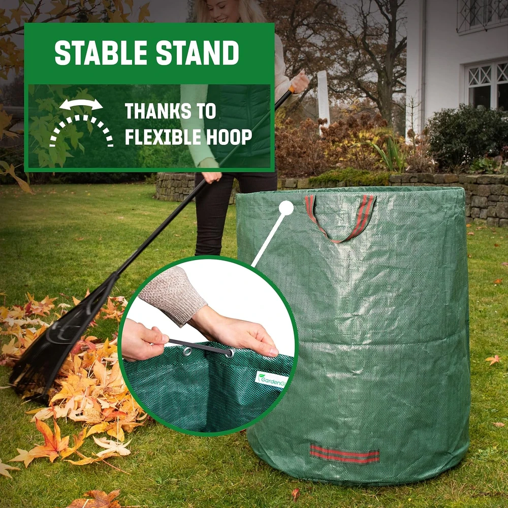 GardenGloss sodo atliekų maišai su rankenomis, 3 vnt. po 272 l, iki 50 kg