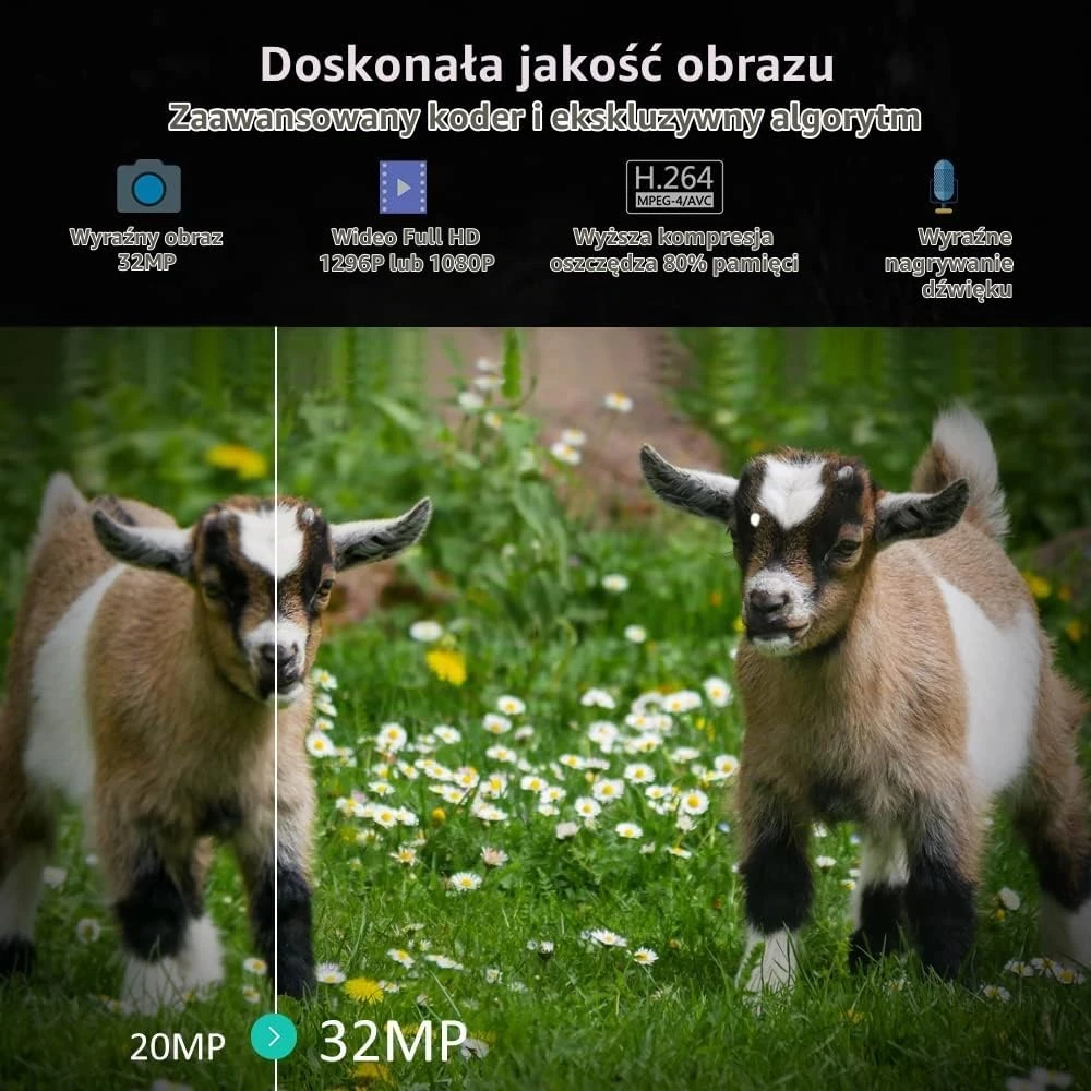 GardePro medžioklinė kamera A3S 64 MP, 1296p, infraraudonųjų spindulių naktinis matymas IP66
