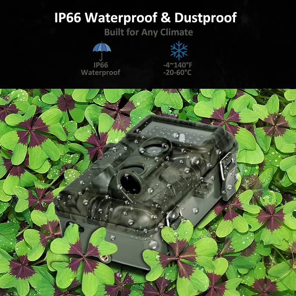 GardePro medžioklinė kamera A3S 64 MP, 1296p, infraraudonųjų spindulių naktinis matymas IP66
