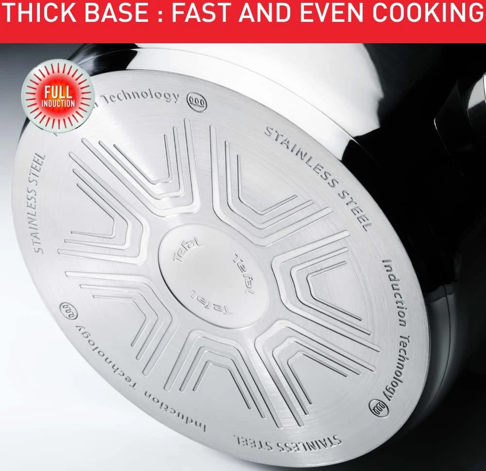 Garų puodas Tefal nerūdijančio plieno puodų ir keptuvių rinkinys Comfort Max 5 dalių, indukcijai, C972S544