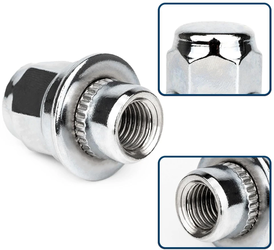 GAsupply chromuotos ratų veržlės M12 x 1.5, 37 mm, SW21, 20 vnt., 5307S