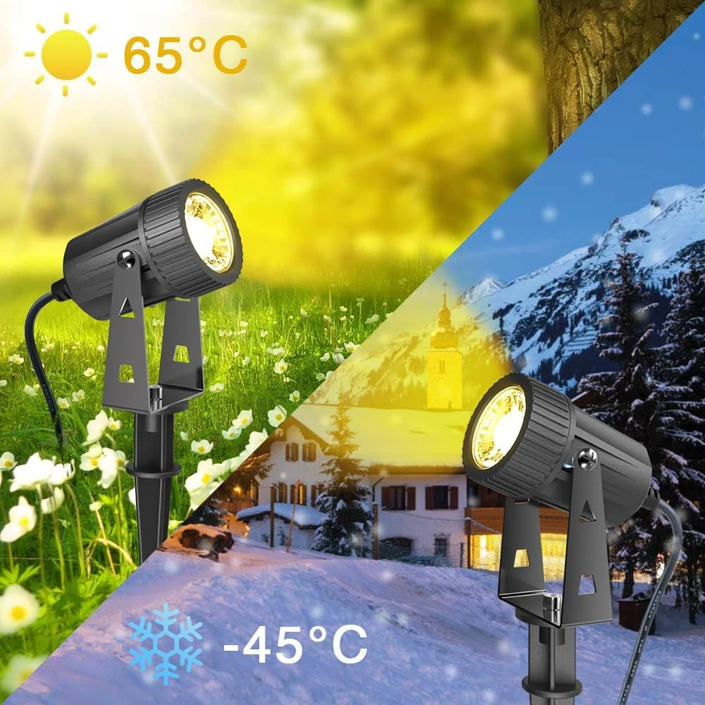 GEEDIAR LED sodo šviestuvų rinkinys su įsmeigiamais kuoliukais, 4 vnt., 3 W, šilta balta šviesa