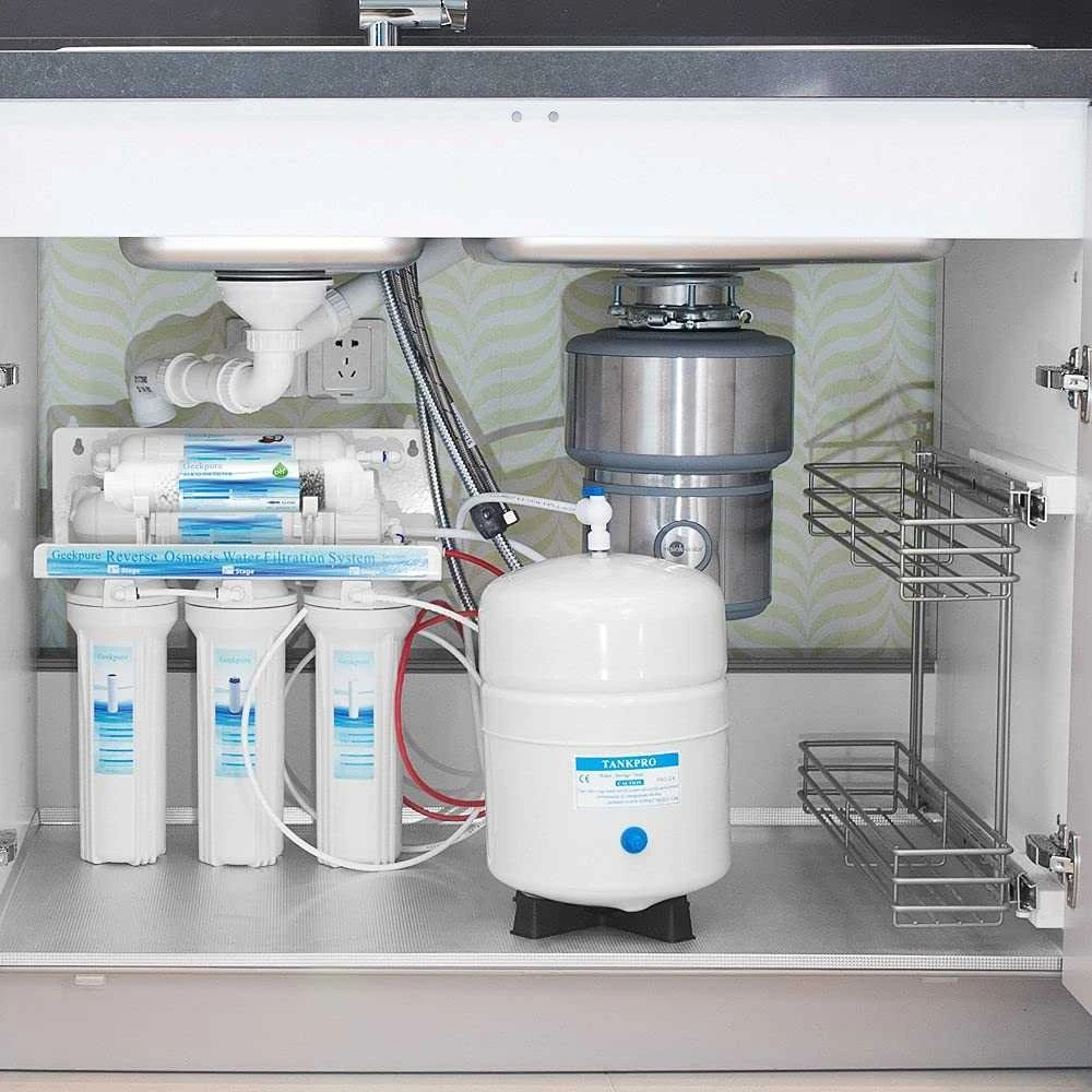 Geekpure atbulinės osmozės vandens filtravimo sistema su 6 pakopomis ir remineralizavimo filtru RO6-AF