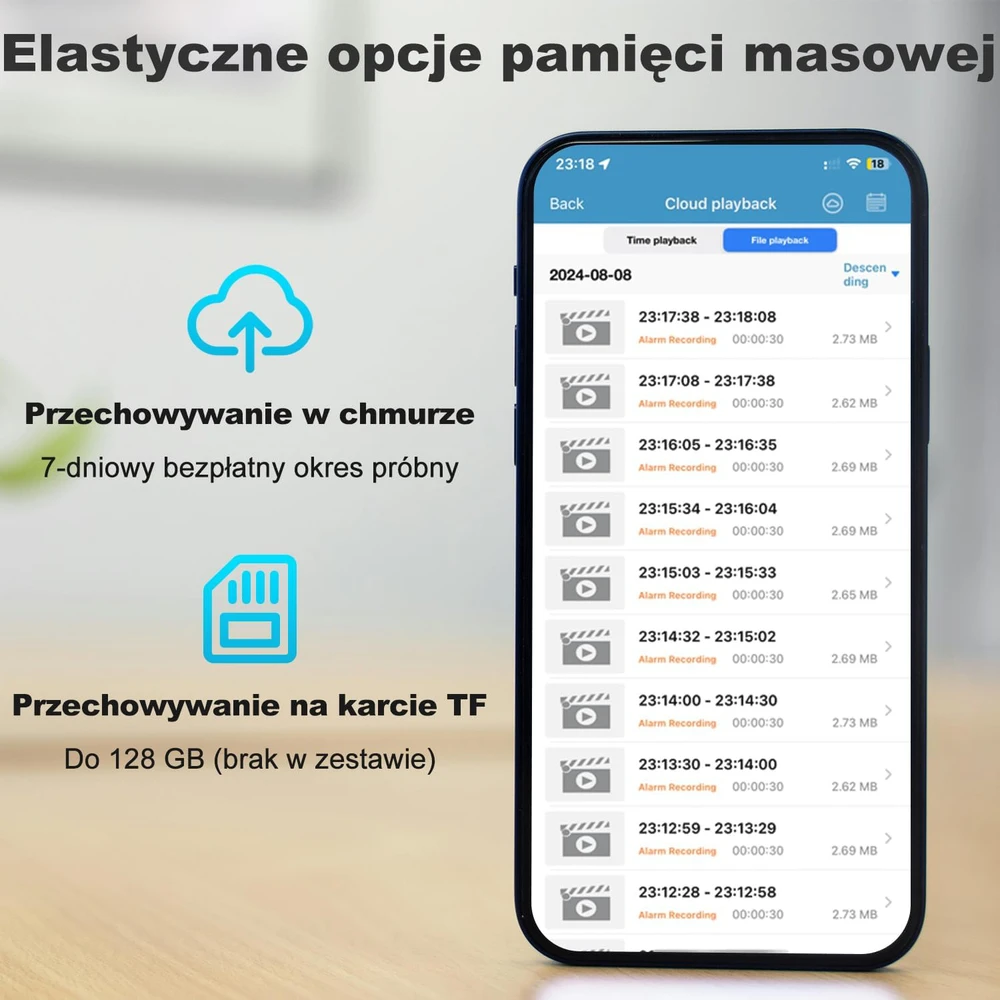 GENBOLT išorinė IP kamera su dvigubu objektyvu, 360° stebėjimu, Wi-Fi 2.4/5 GHz, spalvotu naktiniu matymu, modelis GB201HG