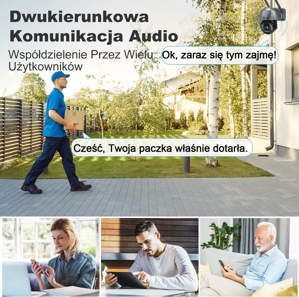 GENBOLT išorinė IP stebėjimo kamera 4K 8 MP PoE/Wi-Fi, spalvotas naktinis matymas, PTZ, GB213V
